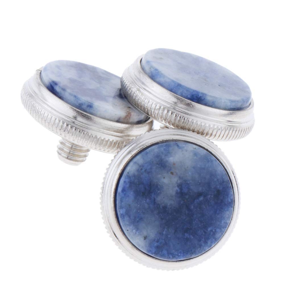 Liyafy 3Pcs Trumpet Valve Finger Buttons Musical Instruments Dark Blue Shell gallery