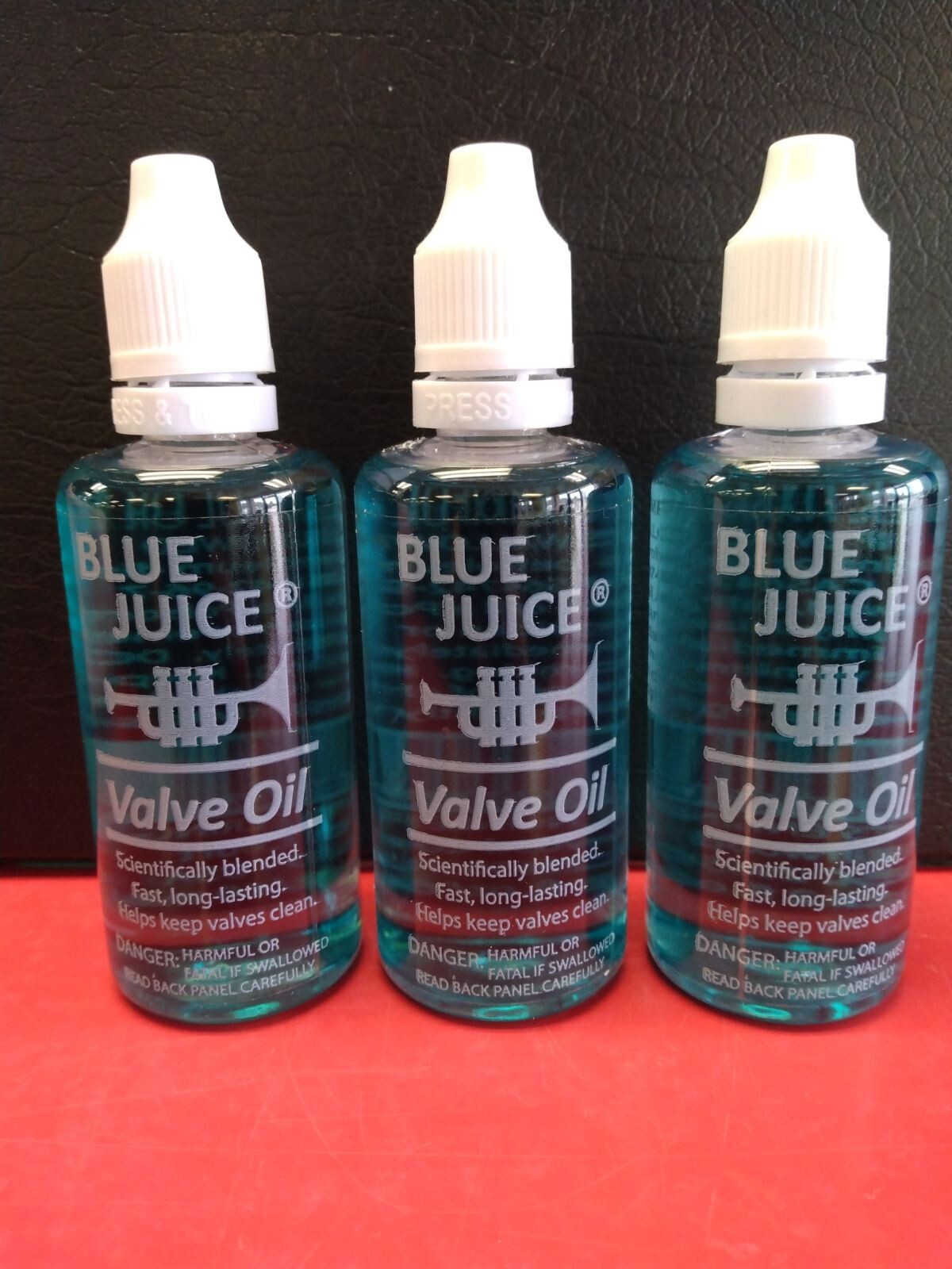 3 BOTTLES (2 OZ) BLUE JUICE VALVE OILS FOR YAMAHA, BACH TRUMPETS & MORE gallery