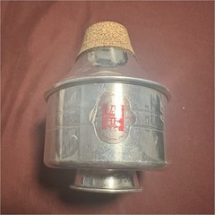 Harmon Wah-Wah Trumpet Mute WOW-WOW Silver Aluminum/Cork Brushed Finish