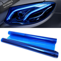 MLAHUIER Car Taillight Headlight Fog Light Self-Adhesive Tint Blue