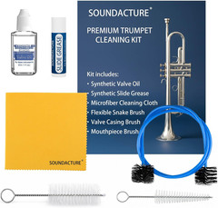 Trumpet Cleaning Kit – Complete Trumpet Care Cleaning Kit with Valve Oil, Slide