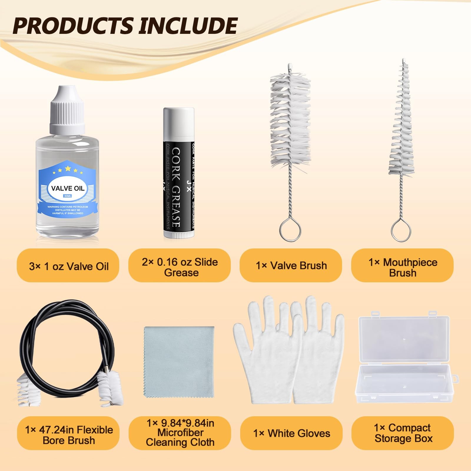 Trumpet Cleaning Kit 3 Trumpet Lubricating Valve Oil, 2 Slide Grease,Valve, ... gallery