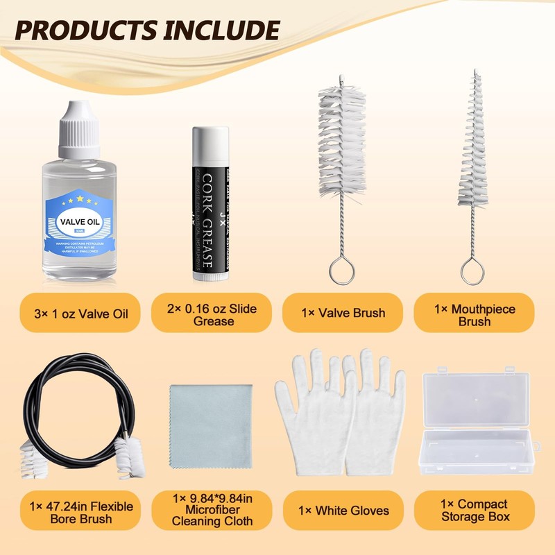 Trumpet Cleaning Kit 3 Trumpet Lubricating Valve Oil, 2 Slide Grease,Valve, ... gallery