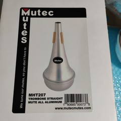 Trombone Straight Mute by Harmon/Mutec, Aluminum MHT207, Open Box New