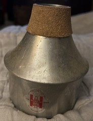 VINTAGE GENUINE HARMON WOW WOW TRUMPET MUTE- Aluminum 1 Piece