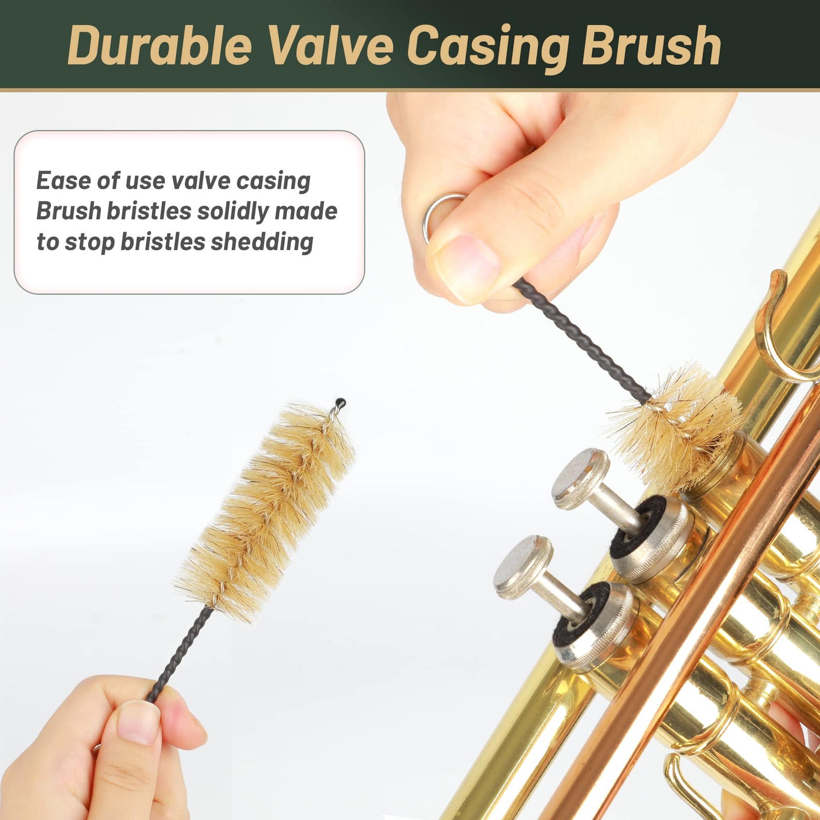 Trumpet Care Kit with Valve Oil, Brass Polish, Slide Grease & Brushes gallery